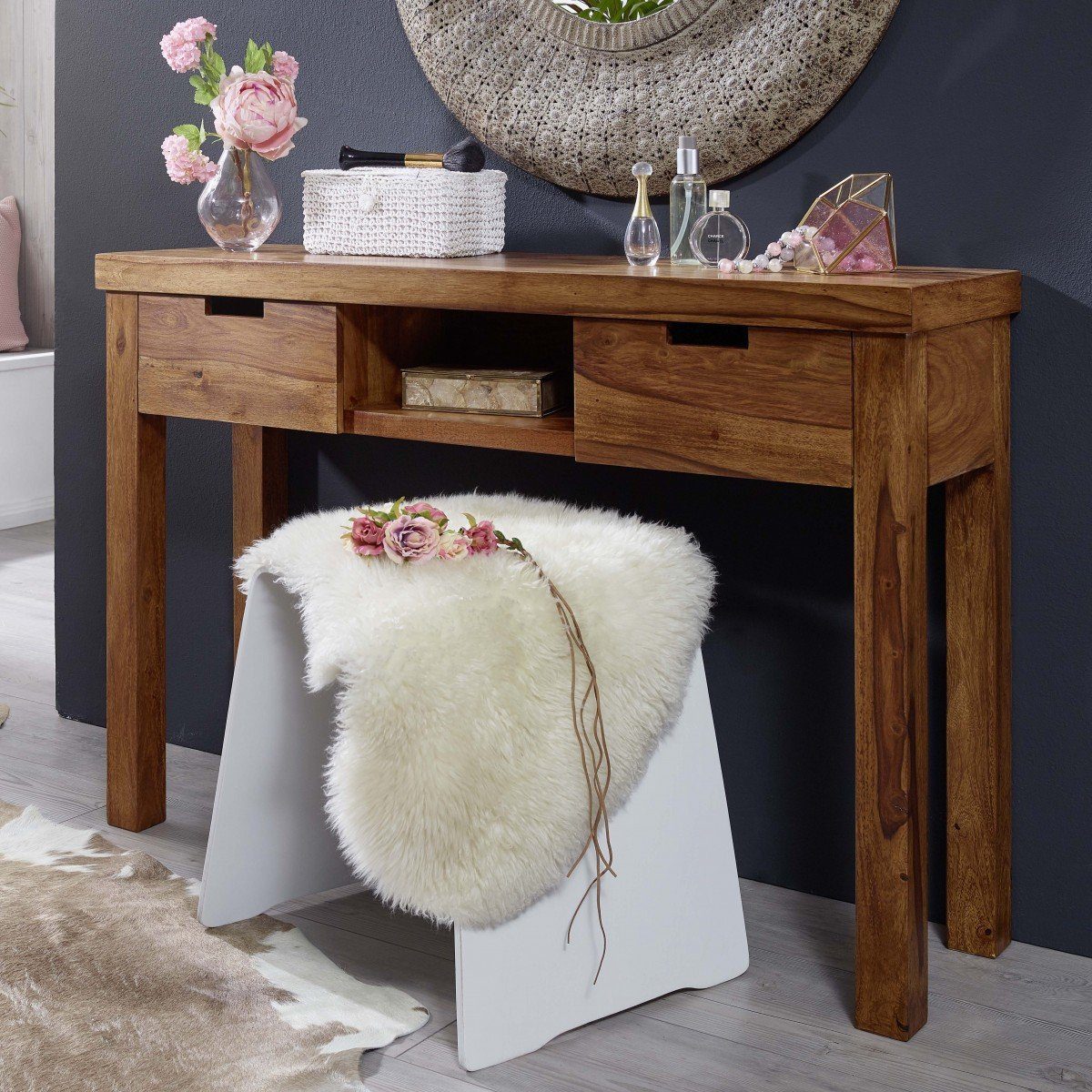 Solid Study & Console Table Made BY Wood - Furnishiaa -  -